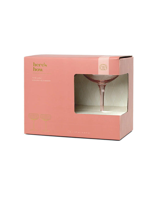Here's How | The Lou Coupe Glass - Set of 2-Here's How-Homing Instincts