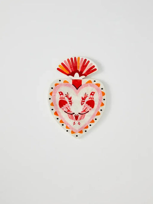 Jones & Co | Pajaro Heart Pink Wall Tile Art