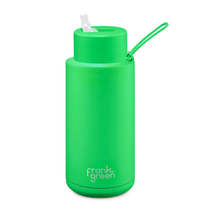 Frank Green | 34oz Ceramic Bottle With Straw (1L) (Various Colours)