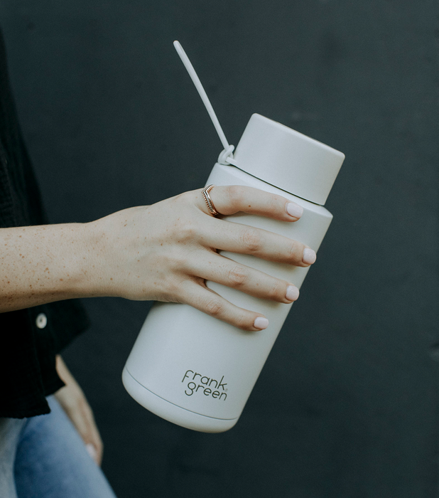 Frank Green | 34oz Ceramic Bottle With Straw (1L) (Various Colours)