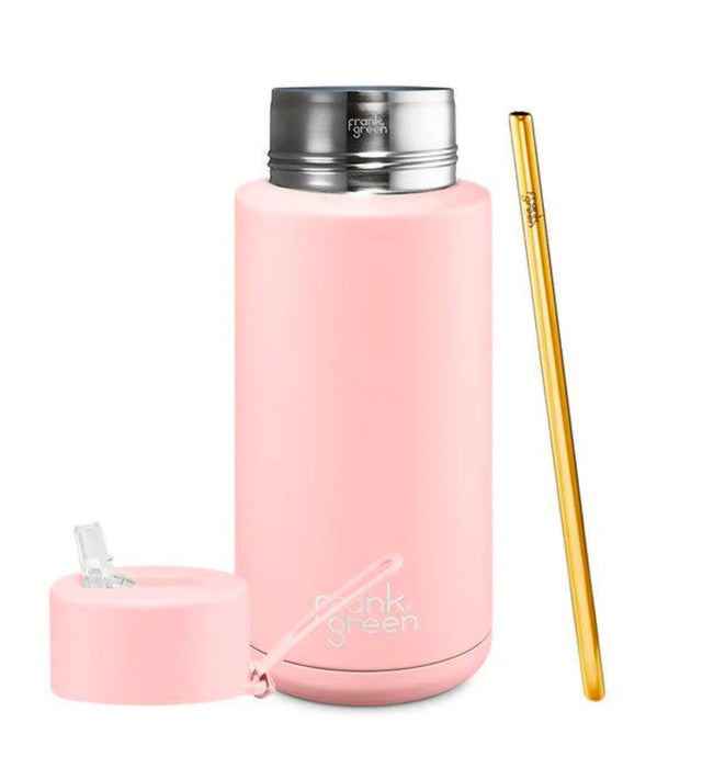 Frank Green | 34oz Ceramic Bottle With Straw (1L) (Various Colours)
