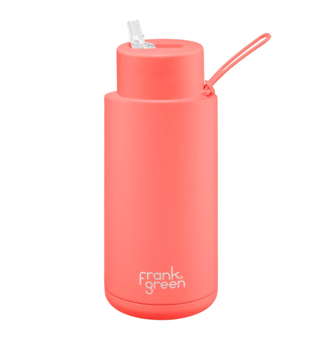 Frank Green | 34oz Ceramic Bottle With Straw (1L) (Various Colours)