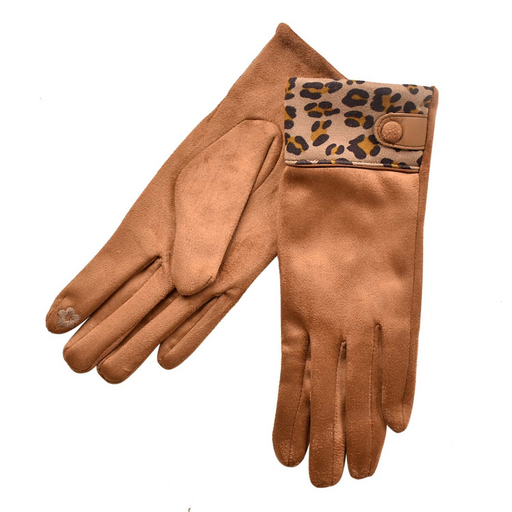 Taylor Hill | Touch-Screen Gloves with Leopard Cuff