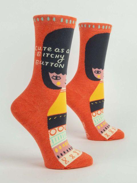 Blue Q | Cute As A Bitchy Button Socks-Homing Instincts
