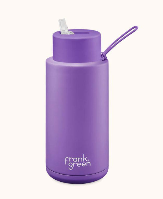 Frank Green | 34oz Ceramic Bottle With Straw (1L) (Various Colours)