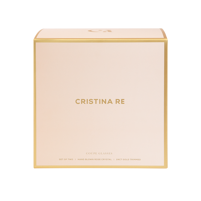 Cristina Re | Rose Crystal Coupe Glasses Set of 2