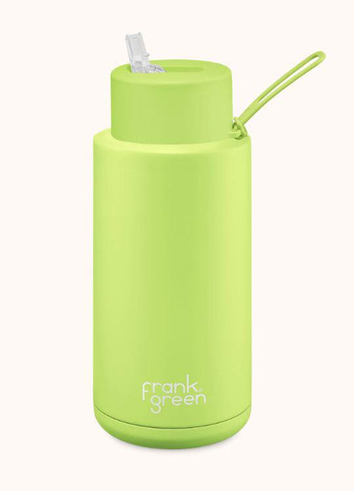 Frank Green | 34oz Ceramic Bottle With Straw (1L) (Various Colours)
