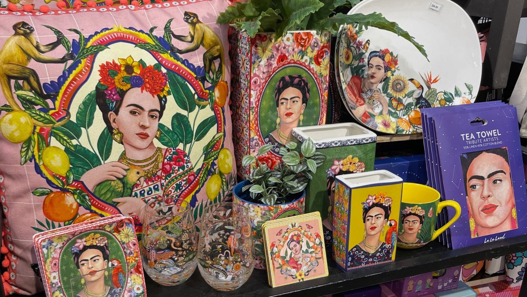 Frida Kahlo gifts on display
