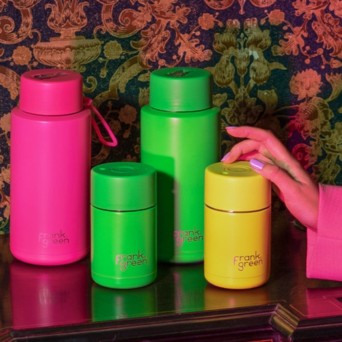 Frank Green drink bottle collection in neon colours
