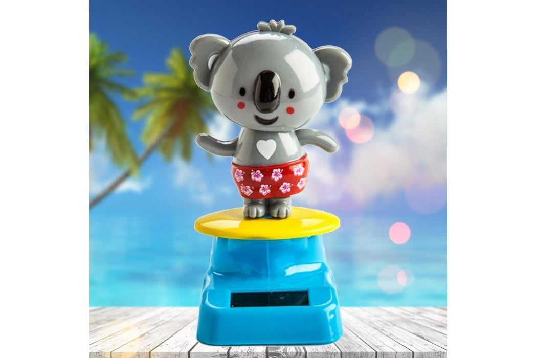 MDI | Yellow Octopus Solar Powered Dancing Koala Dashboard Surfer Toy Homing Insticts