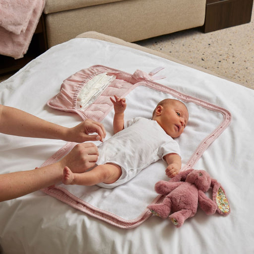 Pilbeam Living | Floral Raspberry Bunny Rattle, Multi‑Color Plush