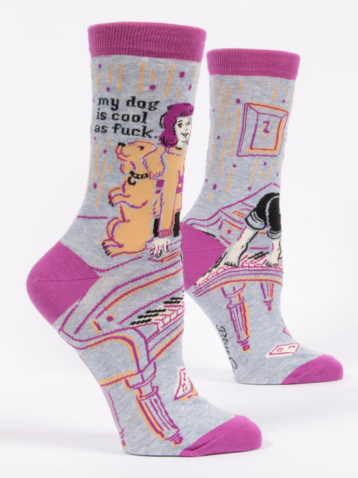 Blue Q | My Dog Is Cool As Fuck Crew Socks