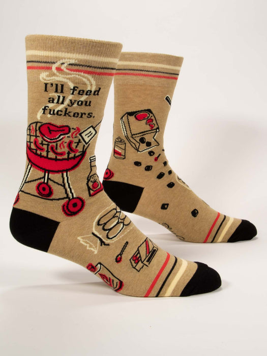 Blue Q | M-Crew Socks Barbecue Graphic