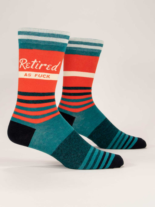 Blue Q | Retired As Fuck M-Crew Socks Combed Cotton