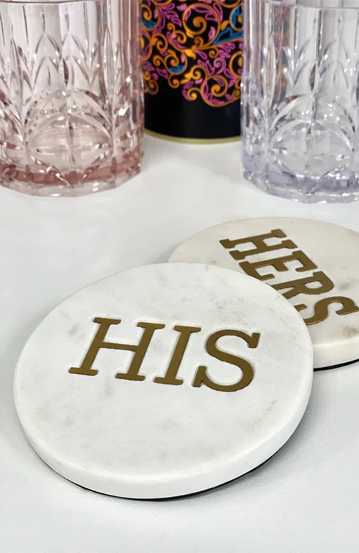 Flair Gifts & Home | His & Hers Marble Coasters