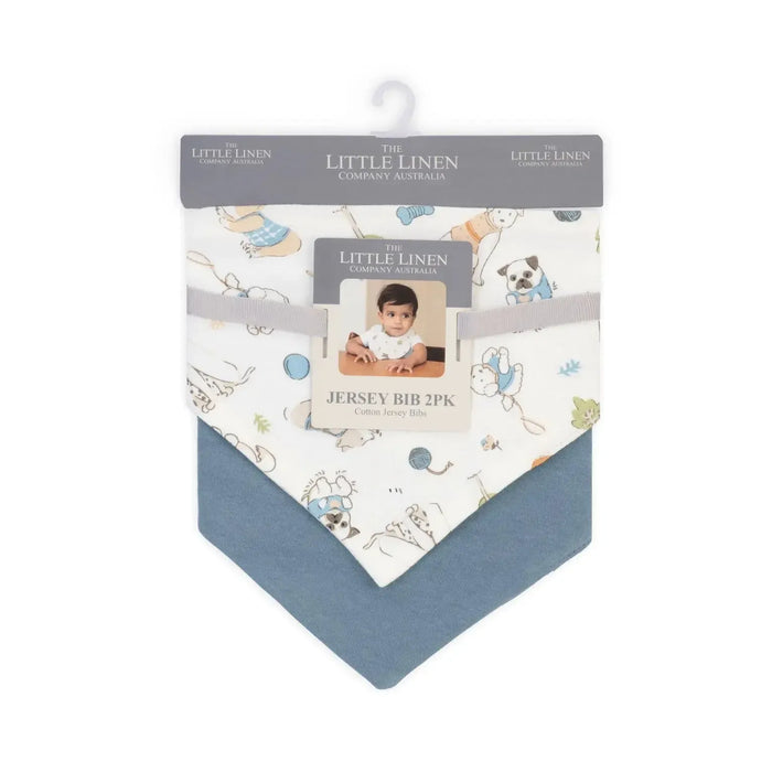 The Little Linen Company | The. Jersey Bibs 2 Pack Barklife Dog