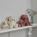Pilbeam Living | Floral White Bunny Rattle, Soft Plush Toy