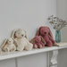 Pilbeam Living | Floral Raspberry Bunny Rattle, Multi‑Color Plush
