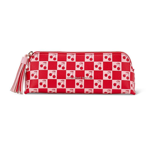 Annabel Trends | Mini Vanity Bag Red Interior Rose Gold Zippers