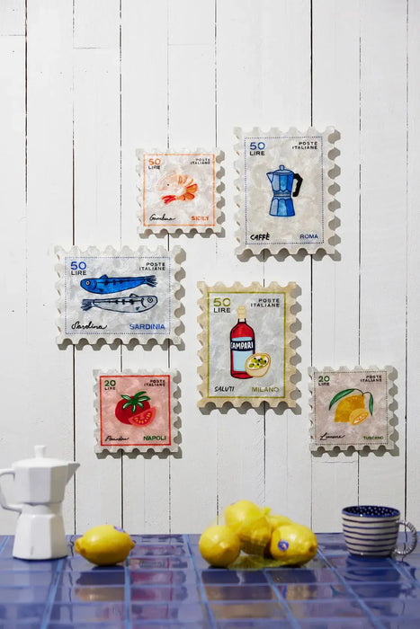 Jones & Co | Campari Stamp Wall Art-Jones & Co-Homing Instincts