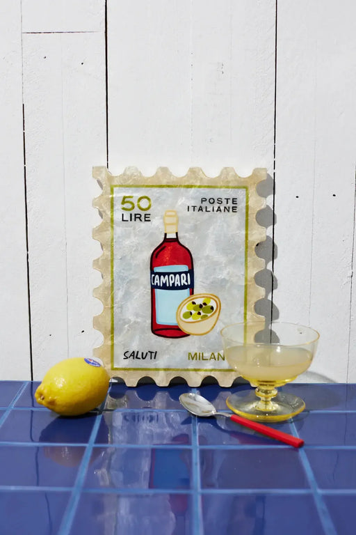 Jones & Co | Campari Stamp Wall Art-Jones & Co-Homing Instincts