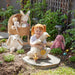 Pilbeam Living | Floral White Plush Bunny Medium