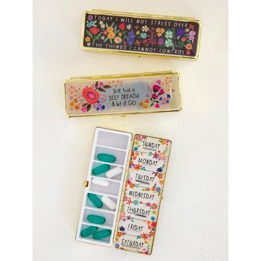Natural Life | Daily Pill Box Floral Inspirational Design
