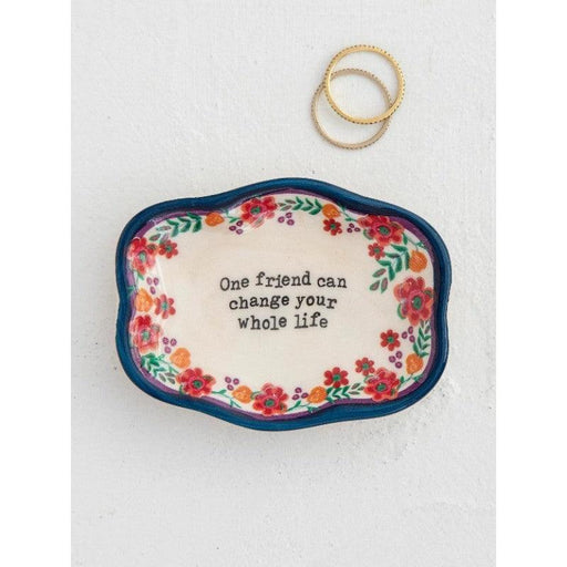 Natural Life | Artisan Hand-Moulded Ceramic Trinket Dish One Friend