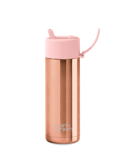 Frank Green | 20oz Rose Gold Ceramic Reusable Bottle with Flip Straw Lid