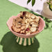 La La Land | Blush Flower Bowl Stand Whimsical Stoneware