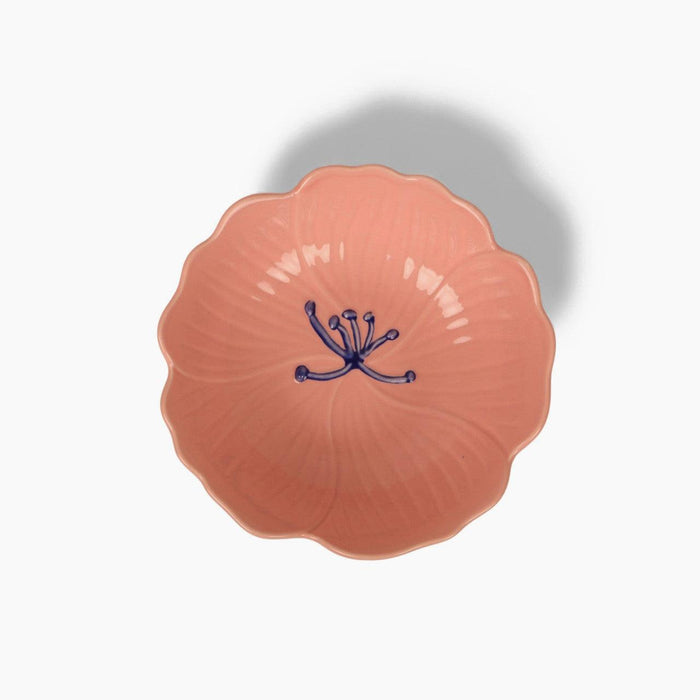 La La Land | Blush Flower Bowl Stand Whimsical Stoneware