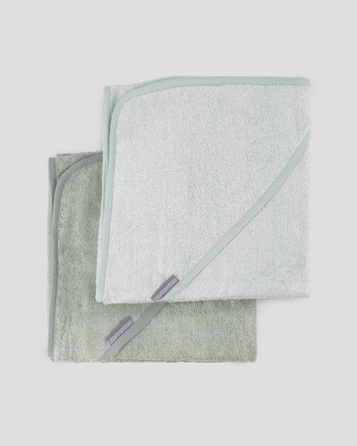 The Little Linen Company | Little Bamboo Baby Hooded Towels 2PK - Bayleaf
