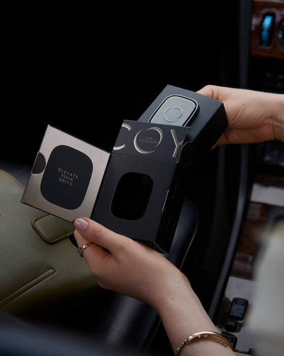 ECOYA | Car Diffuser Solid Metal Premium Satin Charcoal