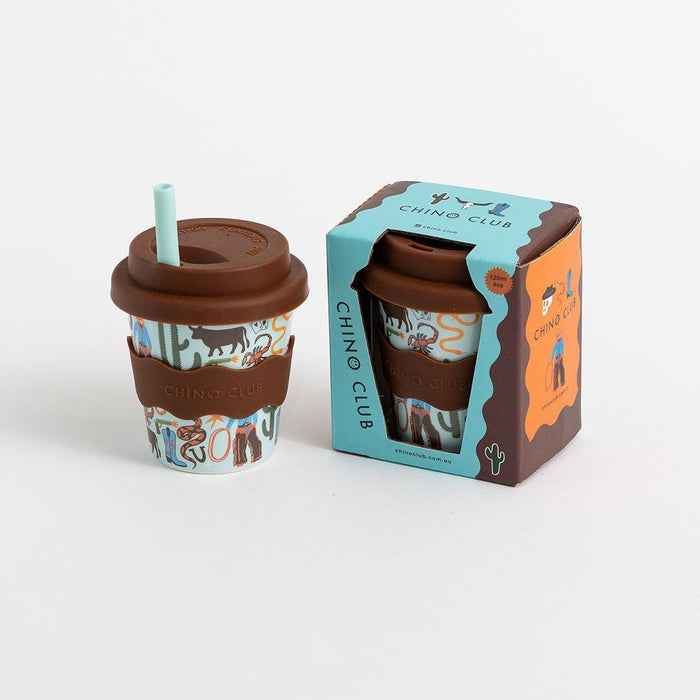 Chinoclub | Bamboo Babychino Cup Cowboy Design 4oz