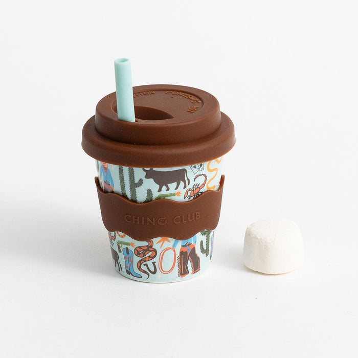 Chinoclub | Bamboo Babychino Cup Cowboy Design 4oz