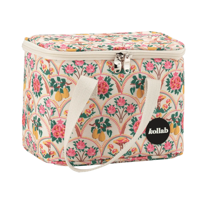 Kollab | Needlepoint Garden Insulated Lunch Bag 22cm x 17.5cm x 14.5cm
