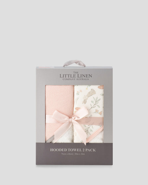 The Little Linen Company | Little Linen Baby Hooded Towels 2 Pack - Harvest Bunny