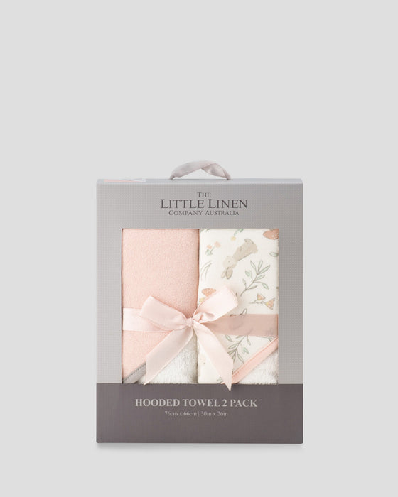 The Little Linen Company | Little Linen Baby Hooded Towels 2 Pack - Harvest Bunny