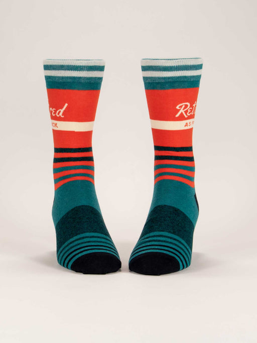 Blue Q | Retired As Fuck M-Crew Socks Combed Cotton