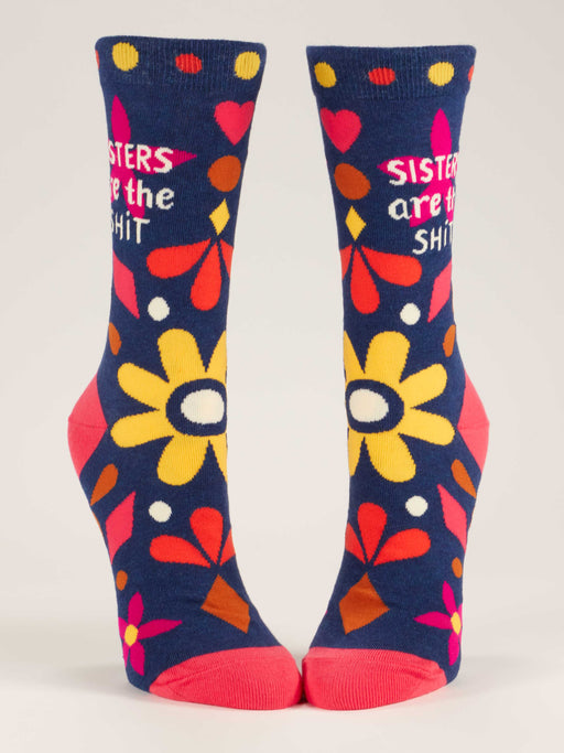 Blue Q | Sisters Are The Shit Crew Socks Floral