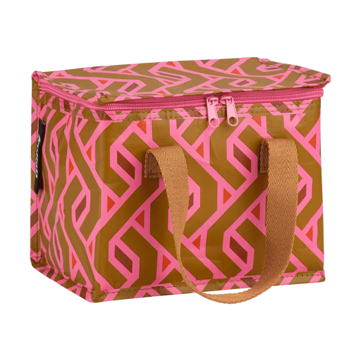 Kollab | Rosewood Insulated Lunch Bag Pink Geometric Pattern