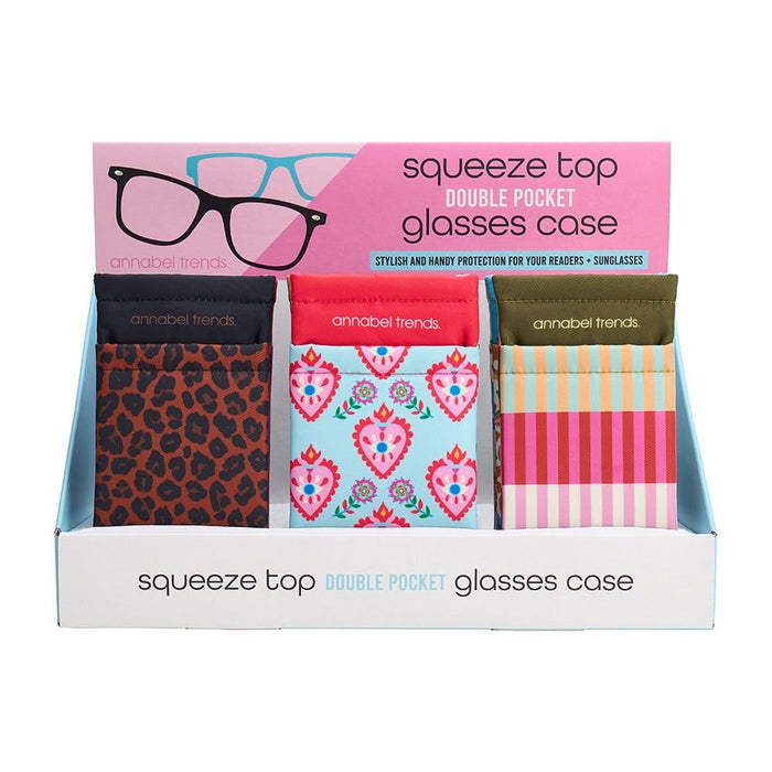 Annabel Trends | Double Glasses Case Counter Pack of 24