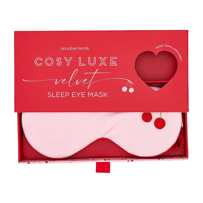 Annabel Trends | Cosy Luxe Velvet Eye Mask Cherry