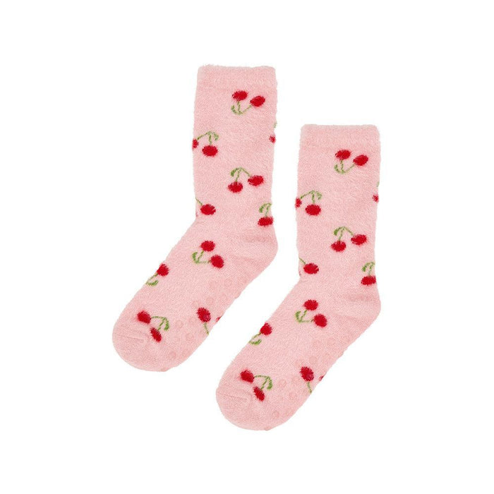 Annabel Trends | Fuzzy Bed Socks Cozy Floral Design