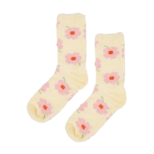 Annabel Trends | Fuzzy Bed Socks Cozy Floral Design