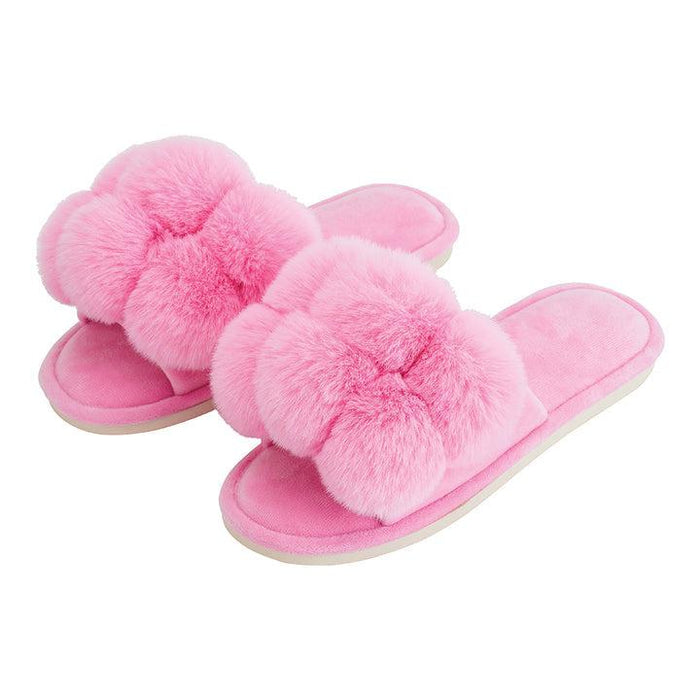 Annabel Trends | Cosy Luxe Pom Pom Slippers-Annabel Trends-Homing Instincts