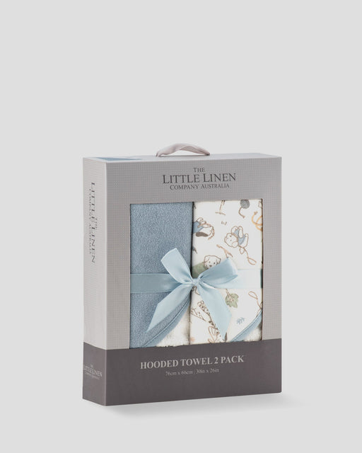 The Little Linen Company | Little Linen Baby Hooded Towels 2 Pack - Barklife Dog