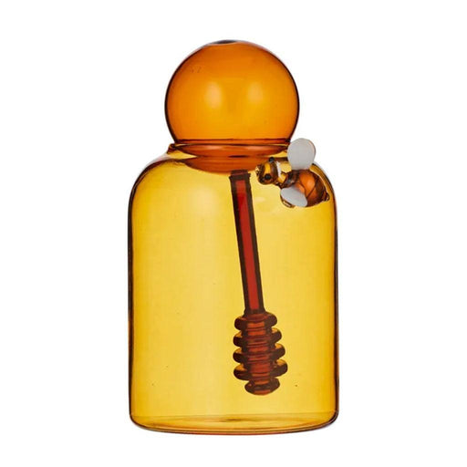Coast to Coast | Amber Glass Honey Jar 11x8.5x16.5cm