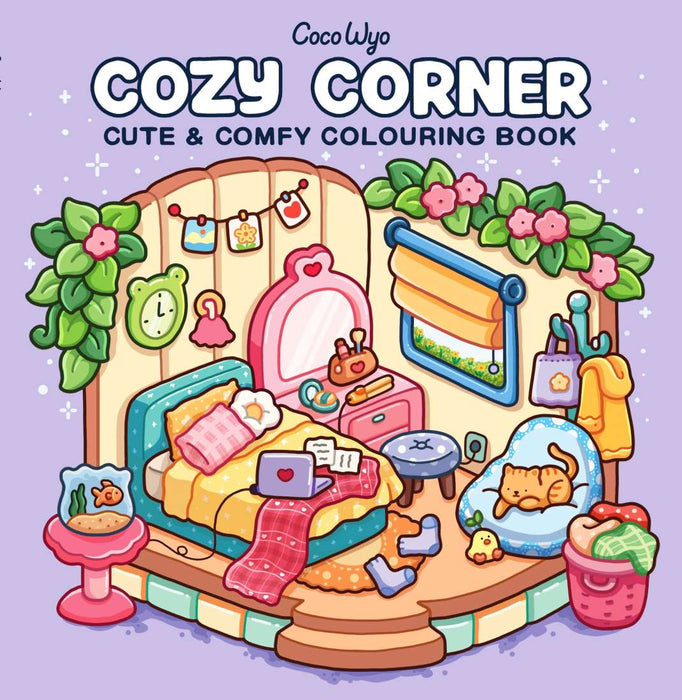 Wyo, Coco | Cozy Corner Colouring Book 45 Pages 8 x 8 Inch