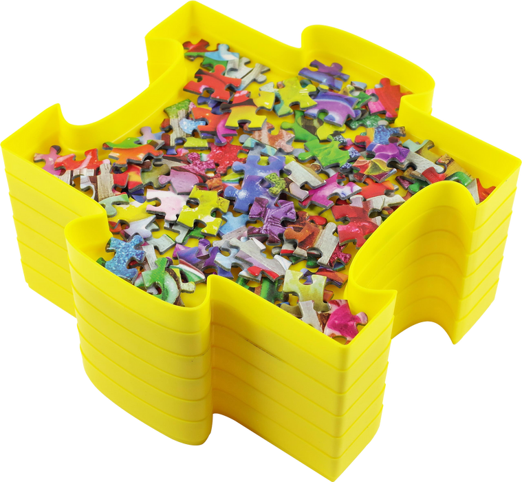 Peter Pauper Press | Puzzle Sorting Trays Bright Yellow 6-Pack